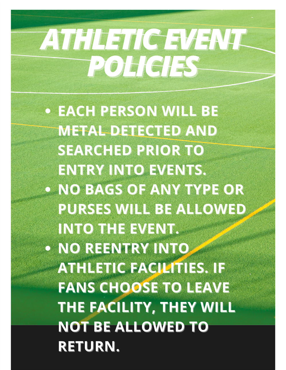 Athletic Event Policies